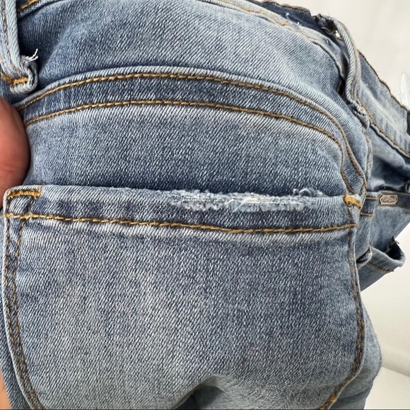 KanCan Boyfriend Jeans Destroyed Denim Holey Knees KC6107L - Picture 7 of 10